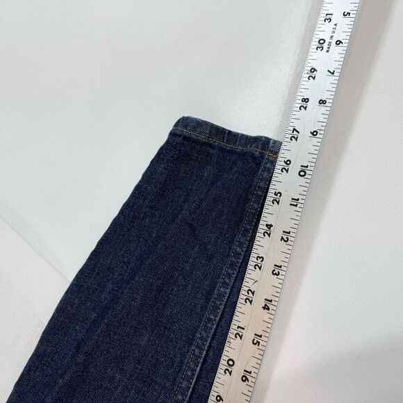 Everlane Jeans Womens 29 Blue Dark-Wash Regular Straight-Leg Mid-Rise Denim - Picture 4 of 9